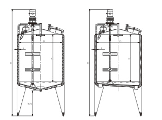 雙層立式攪拌罐系列-結(jié)構(gòu)